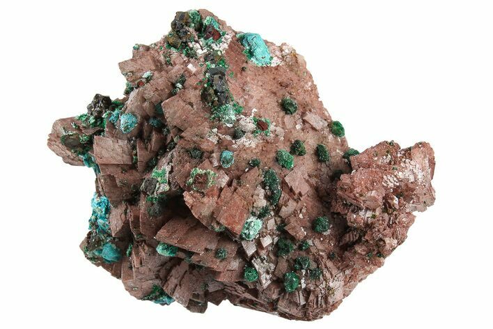 Fibrous Malachite on Ferroan Dolomite - Morocco #295195